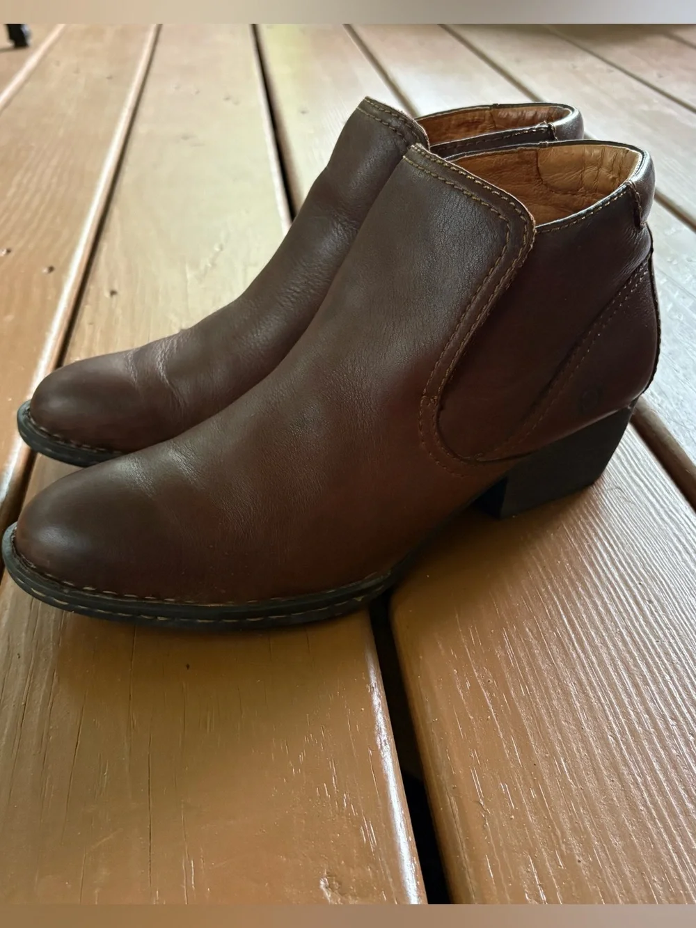 Born Ankle Boots Size 8.5 Women's  Brown Leather Rachell